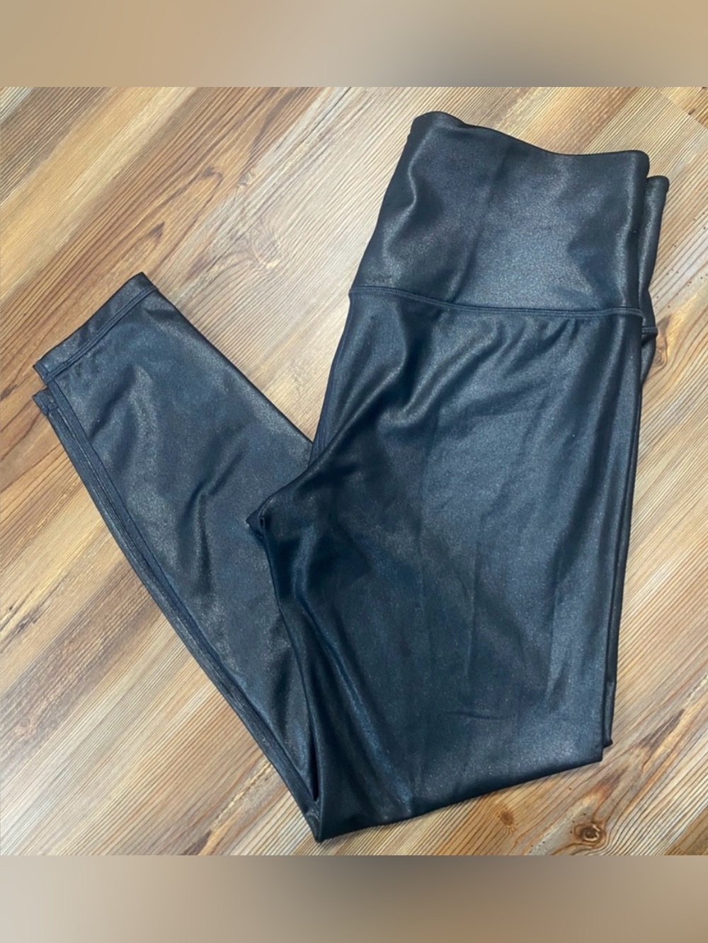 Athleta Elation Ultra High Rise Tight large metallic black/dark charcoal